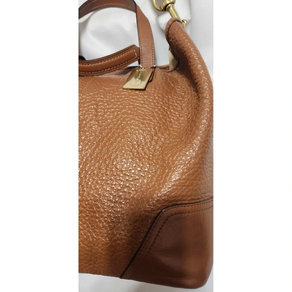 COACH New York Hadley F-31334 Hobo Bag Brown Pebbled Leather Shoulder Bag